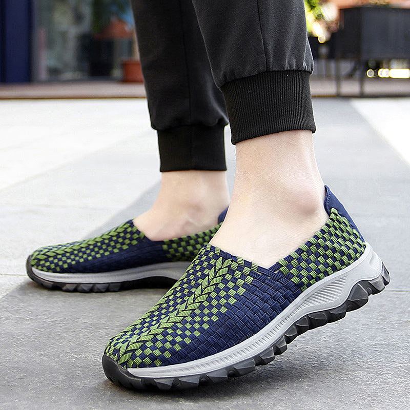 Unisex nan geflochtene elastische Slipper mit leichter dämpfender Sohle EB