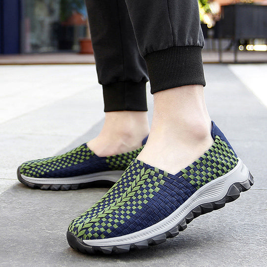 Unisex nan geflochtene elastische Slipper mit leichter dämpfender Sohle EB
