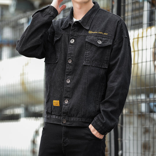 Herren Denimjacke im lässigen Stil mit funktionalen Pattentaschen und robustem Design EB