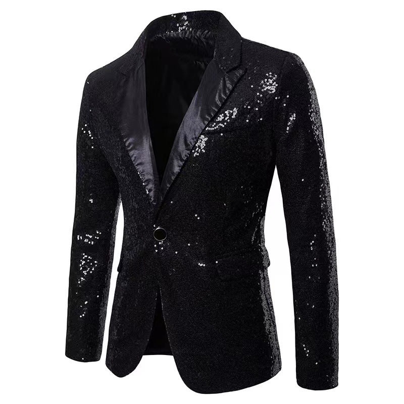 Herren schimmernder Pailletten Blazer EB