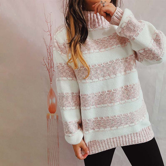 EB | Weiche Strickjacke mit Strukturierten Streifen Acryl Komfortabel und Warm