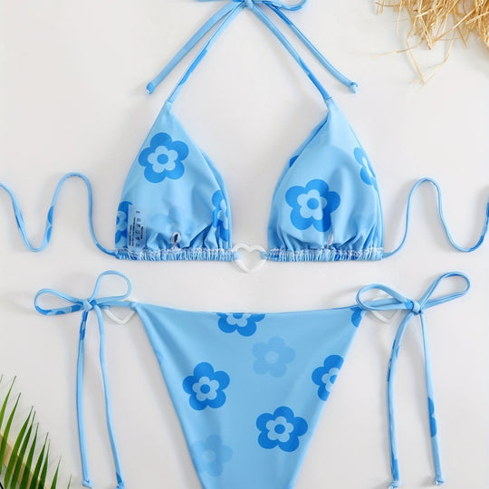Damen Blumenmuster-Biki EB