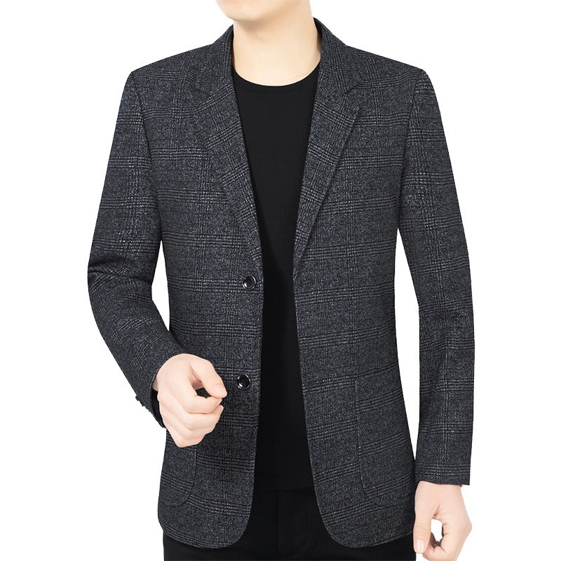 Herren Business-Casual Sakko mit Glencheck und leichtem Stretch EB