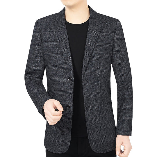 Herren Business-Casual Sakko mit Glencheck und leichtem Stretch EB