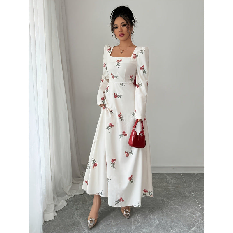 Damen Maxikleid mit floralem Muster EB