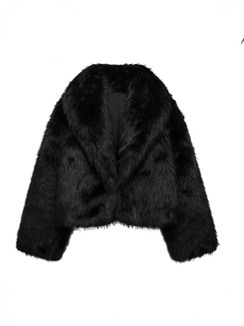 Damen Trendy Kunstfelljacke EB