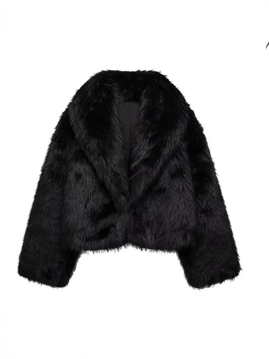 Damen Trendy Kunstfelljacke EB