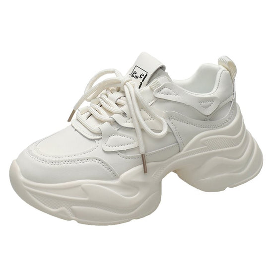 Damen modische Chunky Sneakers mit atmungsaktiver Oberflächenstruktur EB