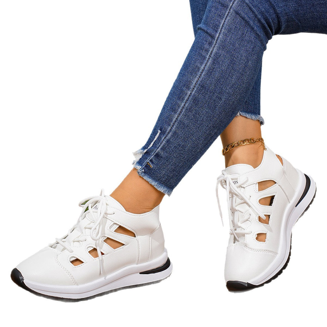 Damen Komfortable Sneaker mit atmungsaktiver Netzstruktur und elegantem Design EB
