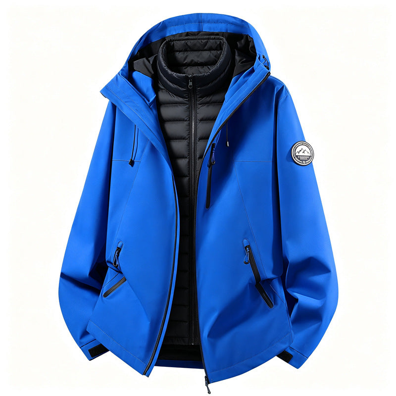 Damen kombinierbare Softshell Outdoorjacke mit abnehmbarer Steppinnenjacke EB