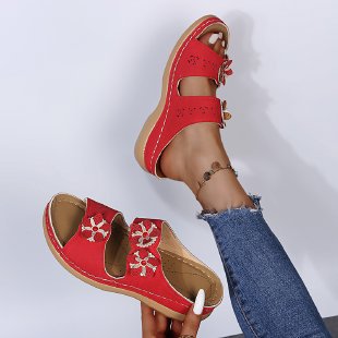 Damen Komforthafte Clogs mit floralem Dekor EB