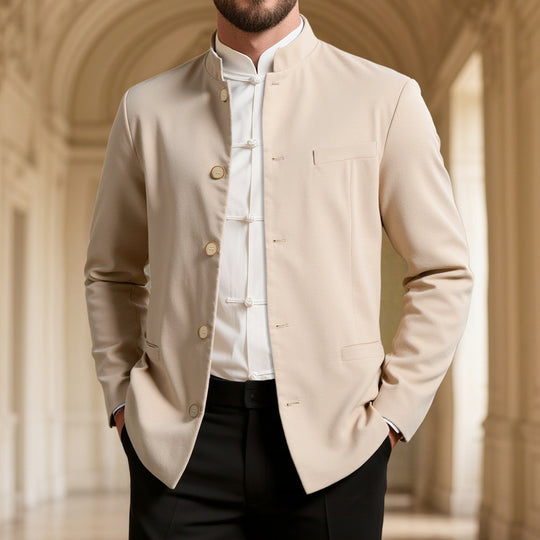 Herren modischer Stehkragenblazer EB