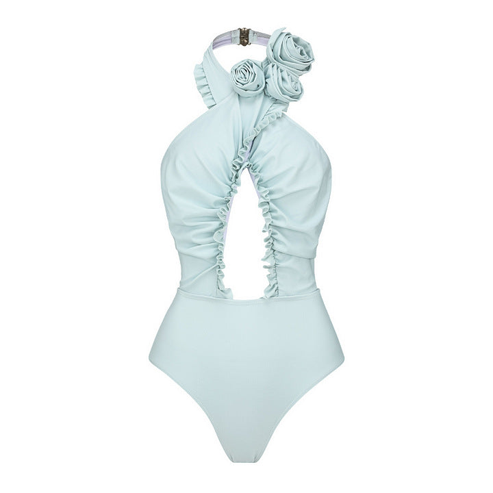 Damen Schwimmanzug mit floralem Design und raffinierter Cut-Out-Optik EB