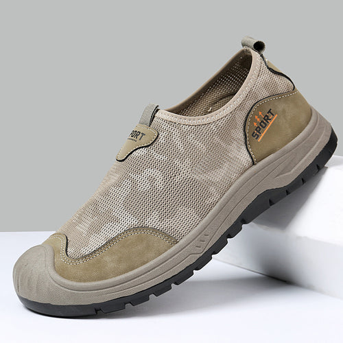 Damen Sportliche Slip-On Schuhe mit atmungsaktiver Netzstruktur und verstärktem Zehenbereich EB