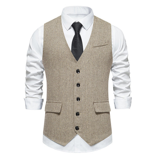 Herren elegante Weste mit feinen Knopfdetails EB