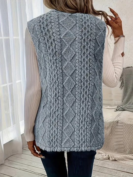 Damen Strickweste mit luxuriösem Obermaterial EB