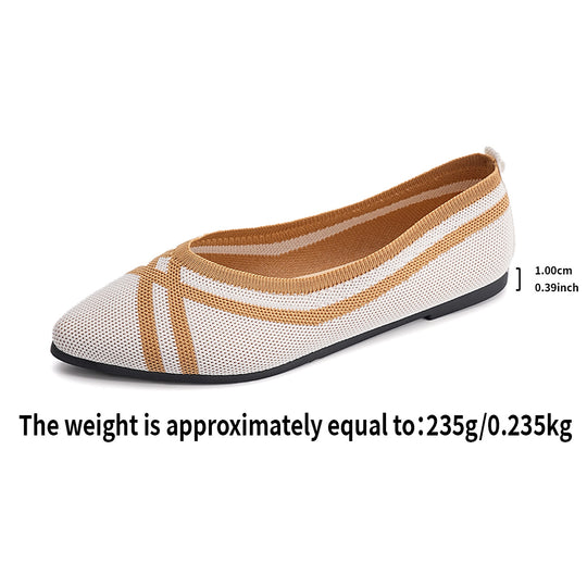 Damen Elegante und luftige Ballerinas mit atmungsaktivem Netzmaterial EB