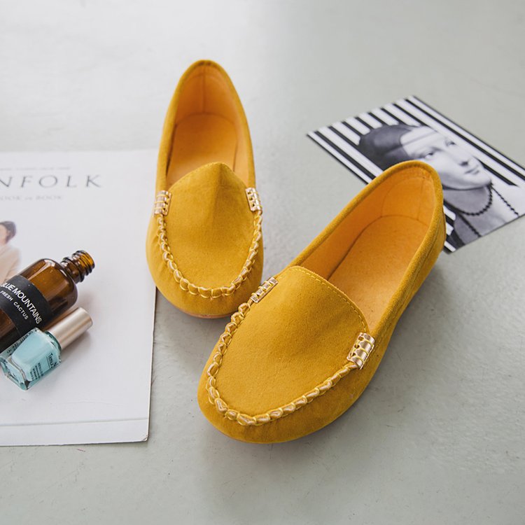Damen nan bequeme Veloursleder Mokassins mit gepolsterter Innensohle EB