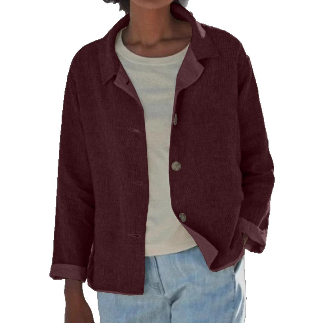 Damen Leichte Überwurfjacke mit strukturiertem Webmuster EB