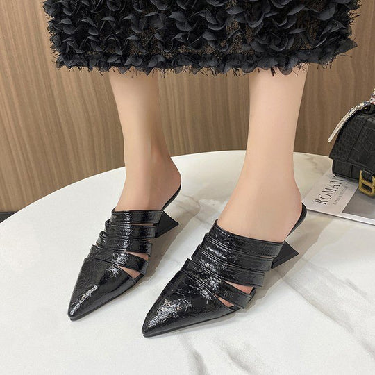 Damen elegante Sling Mules mit geometrischem Design EB