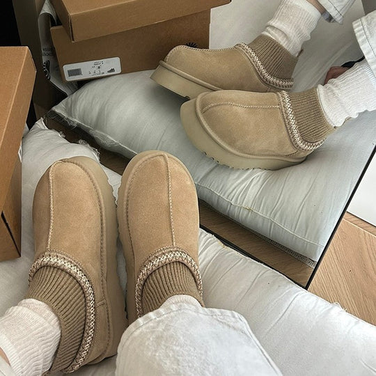 Damen bequeme Stiefeletten mit elastischem Schaft und rutschfester Sohle EB