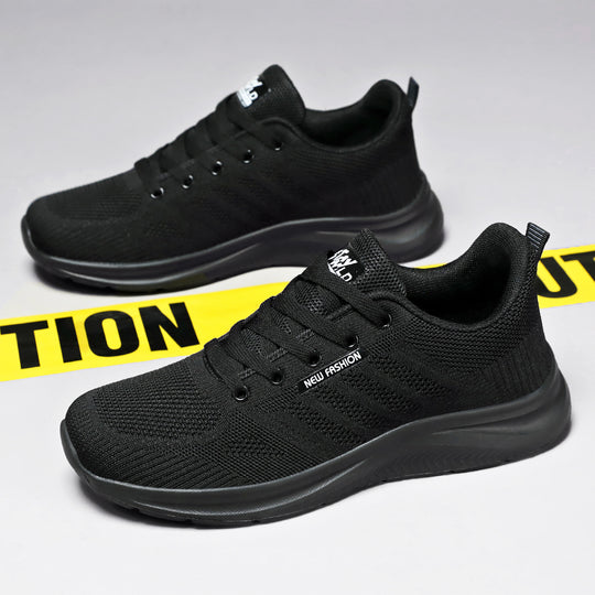 Damen nan atmungsaktive Strick-Komfort-Sneaker mit gepolstertem Fersenbereich und flexibler Leichtlaufsohle EB