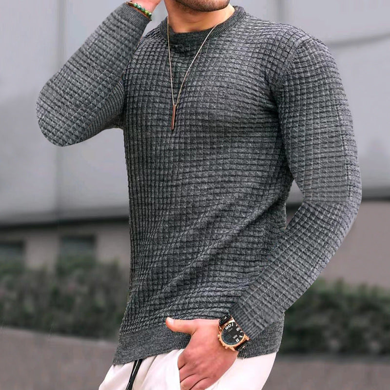 Herren Strickpullover mit strukturiertem Muster EB