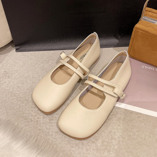 Damen Ballerinas mit verstellbarem Riemen und weichem Innenfutter EB