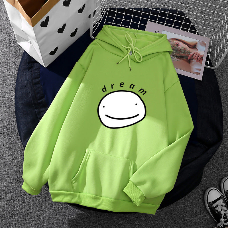 Unisex nan oversized Kapuzenpullover mit minimalistischem Frontprint und Kängurutasche EB
