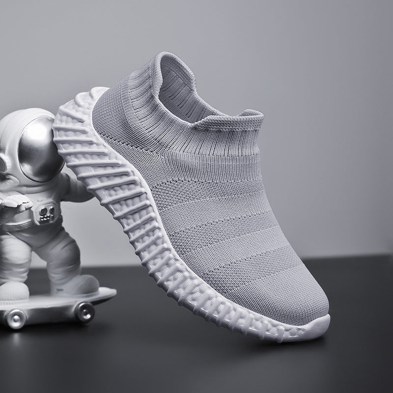 Damen Strick-Sneaker mit elastischem Abschluss und rutschfester Sohle EB