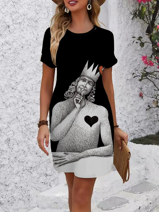 Damen T-Shirt Kleid mit floralem Design und bequemem Schnitt EB