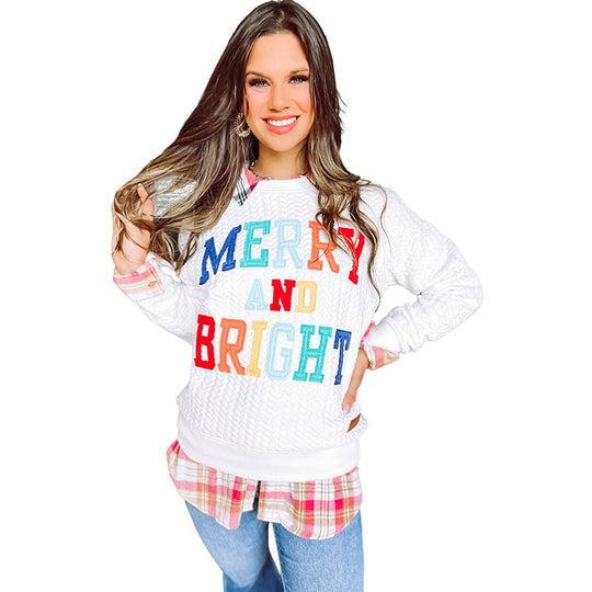 Damen Gemütlicher Sweatshirt mit fröhlicher Schriftzuggestaltung EB