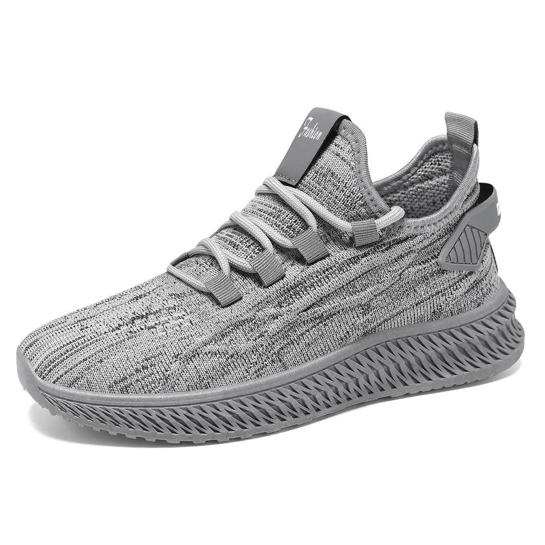 Herren nan gestrickter Slip-On Sneaker mit elastischer Schnürung, sockenähnlichem Schaft und profilierter rutschfester Laufsohle EB