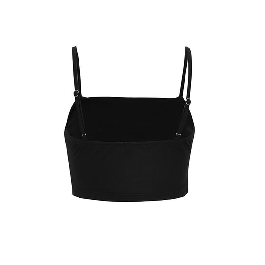 Damen Spaghetti-Träger Top mit feiner Raffung und elastischem Material EB