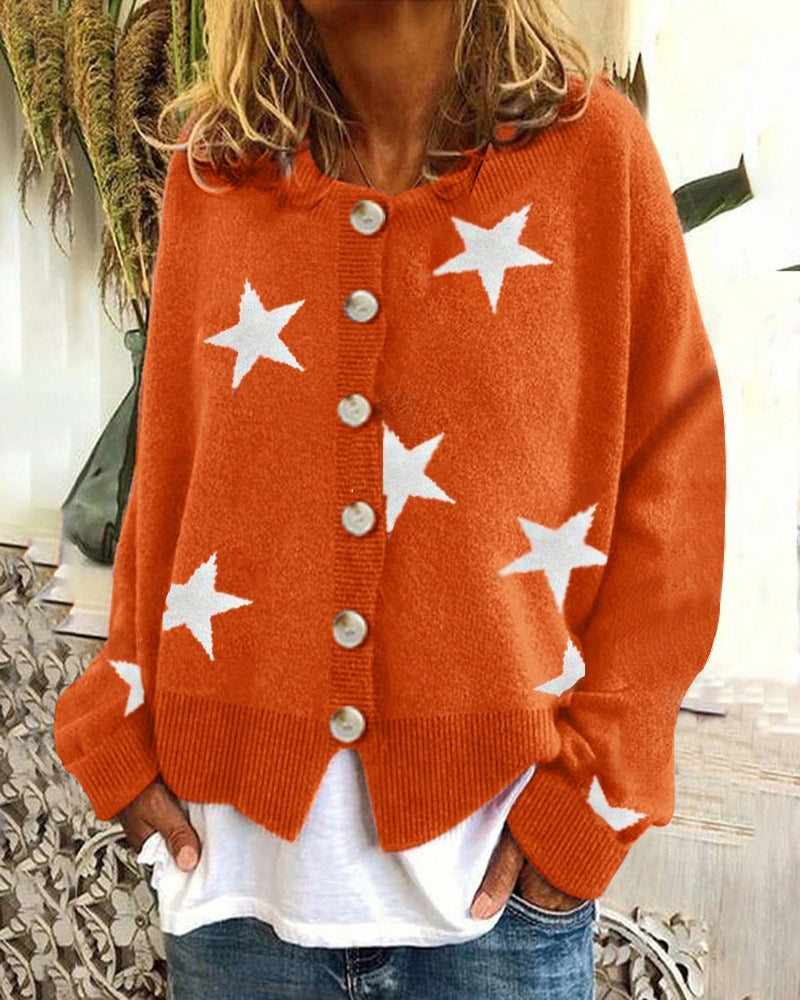 Damen Strickjacke mit Sternenmotiv EB