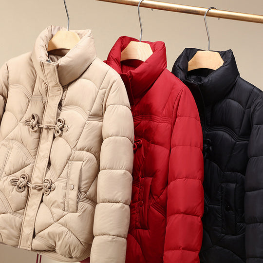 Damen Trendiger gepolsterter Blouson mit praktischen Schnürdetails EB
