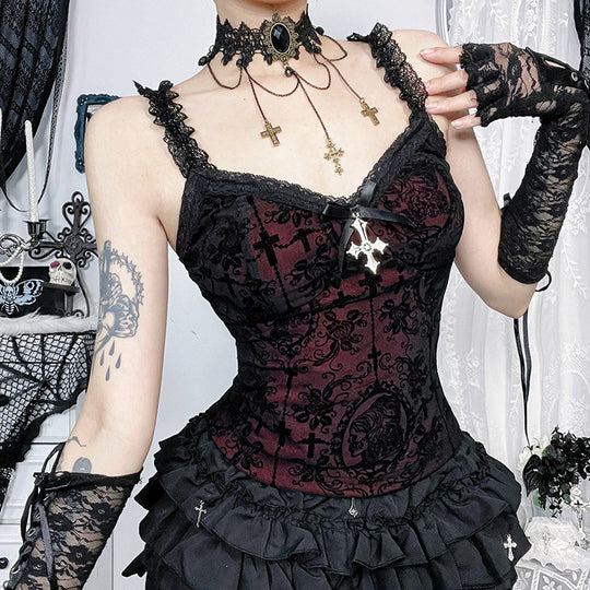 Damen figurbetonte Bluse mit Rüschendetails und Schnürung EB