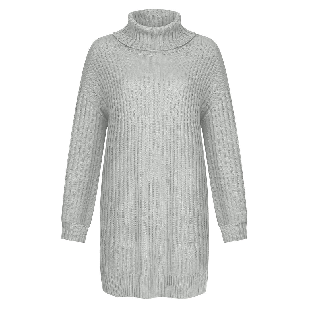 Damen Grobstrick Rollkragenpullover im lässigen Schnitt EB