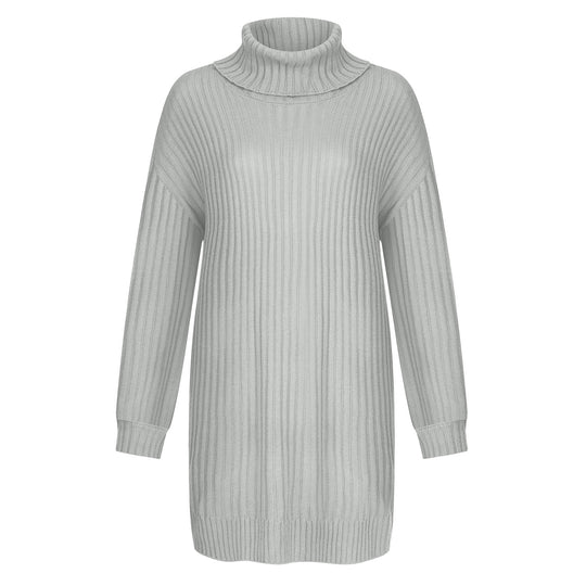 Damen Grobstrick Rollkragenpullover im lässigen Schnitt EB