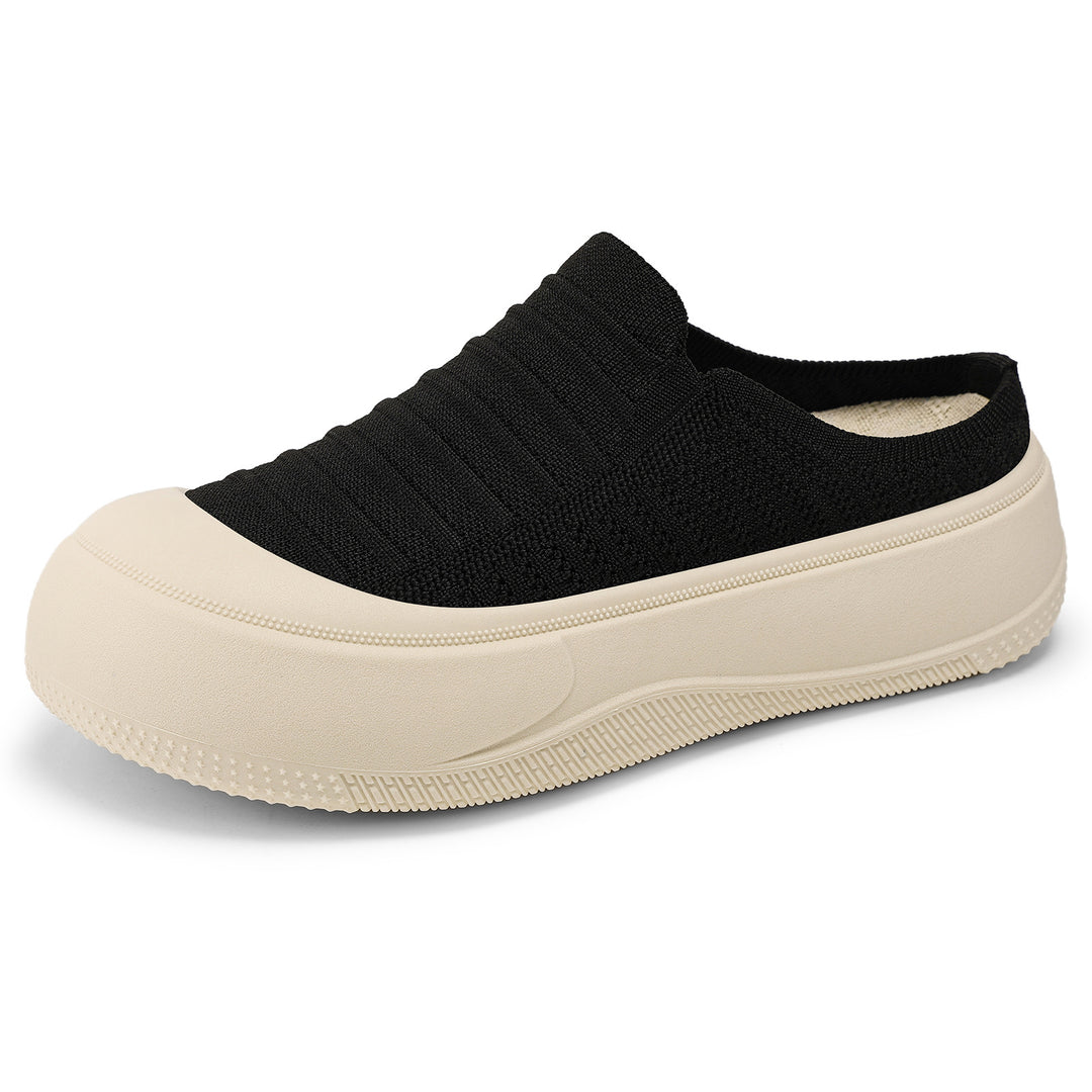 Damen modische Komfort-Slipper mit luftdurchlässigem Obermaterial und rutschfester Sohle EB