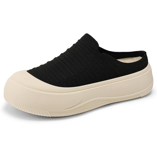 Damen nan gestrickter Slip-On Plateau-Sneaker mit nahtlosem Sockenschaft und robuster Profilsohle EB