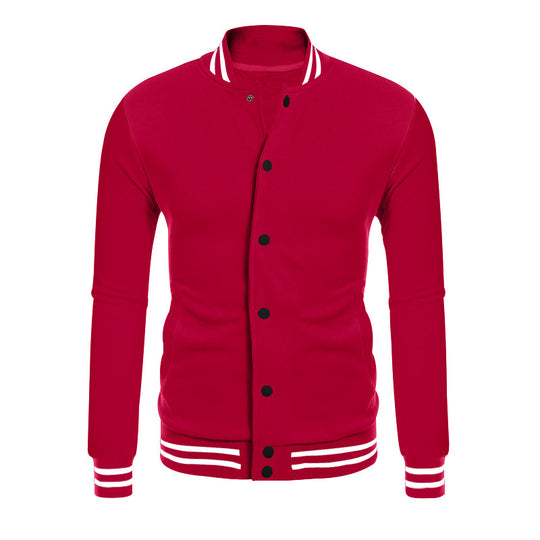 Herren Sportjacke mit kontrastierenden Bündchen und modernen Druckknöpfen EB