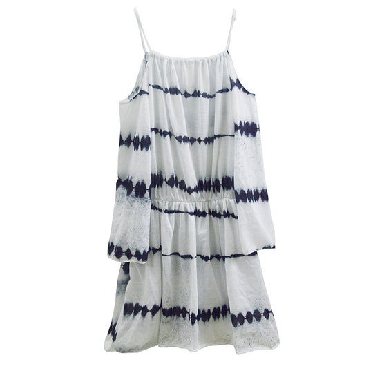 Damen Freizeitkleid mit schulterfreiem Design und Boho-Grafik EB