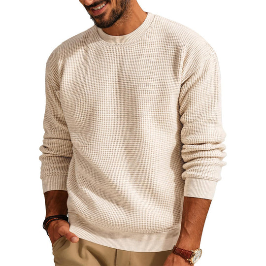 Herren Strukturierter Sweatshirt mit Rundhalsausschnitt EB