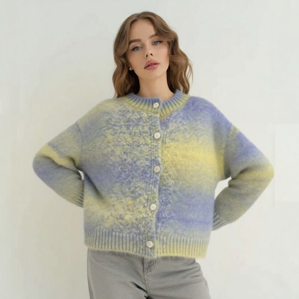 Damen Strickjacke mit knopfbarem Design und luxuriöser Maschenstruktur EB