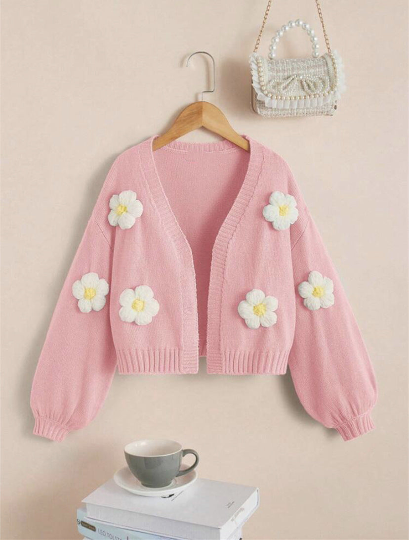 Damen Kurzjacke mit verspielten Blumenapplikationen EB