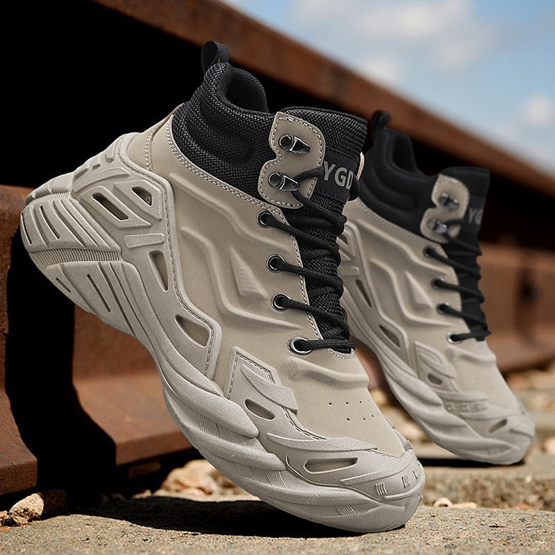 Damen Sportliche hohe Sneakers mit dämpfender Sohle und atmungsaktivem Obermaterial EB