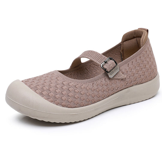 Damen Bequeme und atmungsaktive Freizeit-Schuhe mit verstellbarem Riemen EB