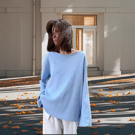 Damen Lässiges Baumwolloberteil mit weitem Schnitt und eleganten Details EB