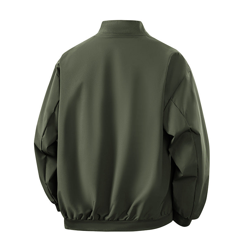 Damen lässige Freizeitschnittjacke mit seitlichen Reißverschlusstaschen und steigendem Kragen EB